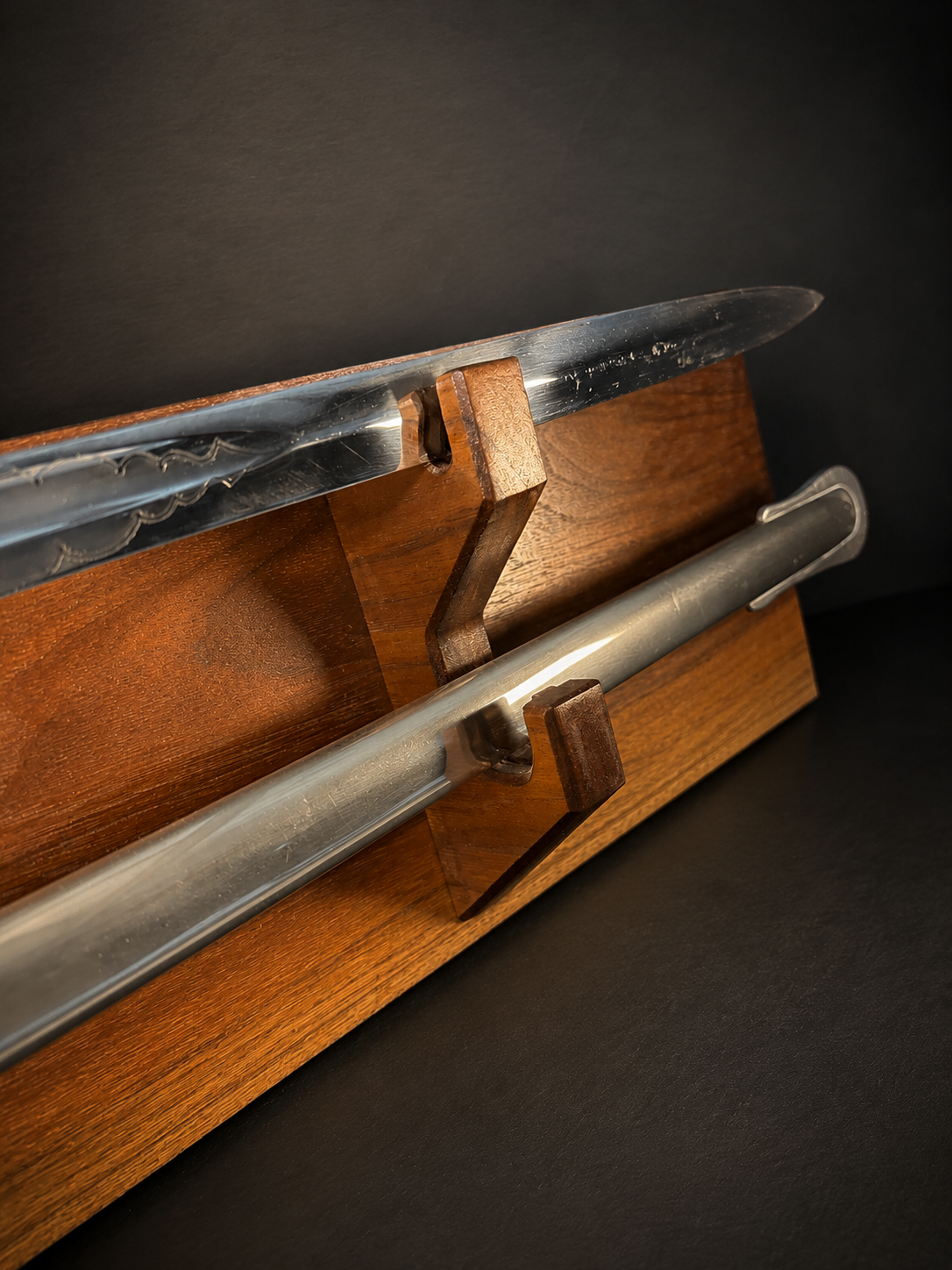 Sword Display Mount - Oak or Walnut