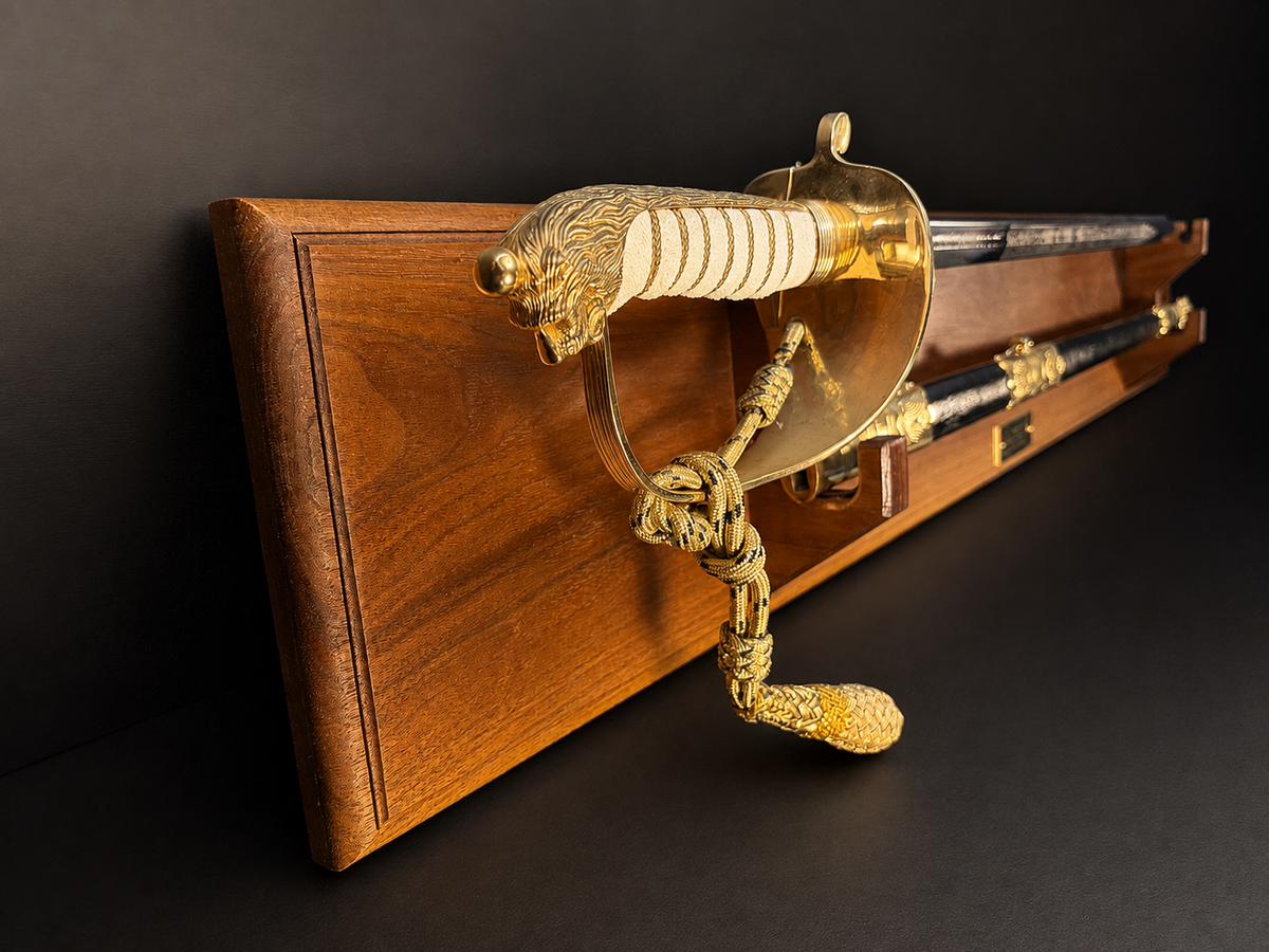Sword Display Mount - Oak or Walnut