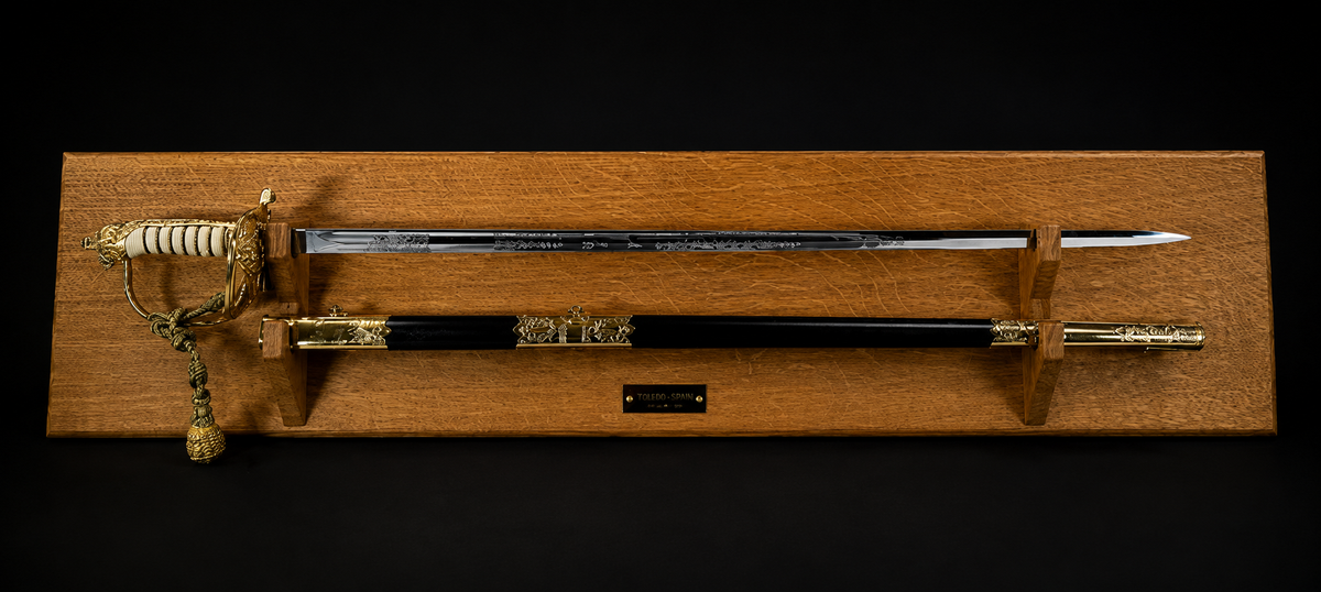 Sword Display Mount - Oak or Walnut